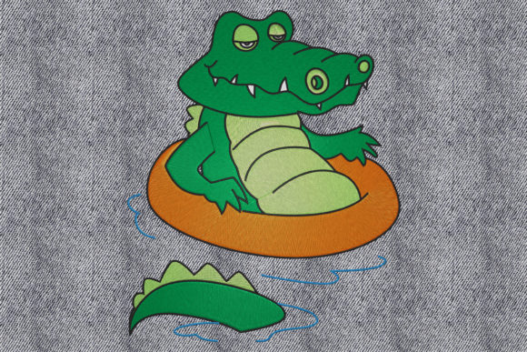 Alligator in Pool Embroidery Review