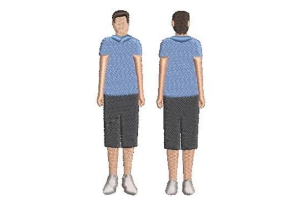 Faceless Person Wearing a Blue T-shirt