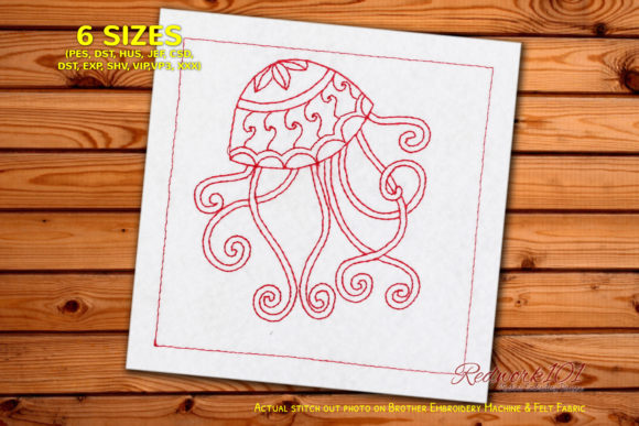 Swimming Jellyfish Embroidery Review