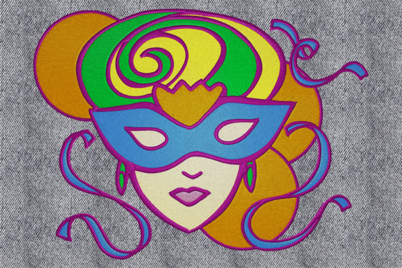 Woman with Carnival Mask Embroidery Review